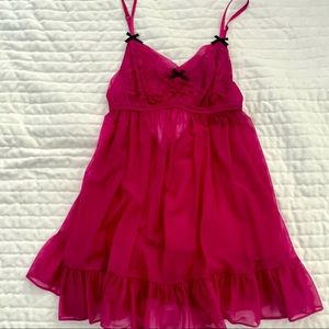 Betsy Johnson mini slip lingerie Pink size Small